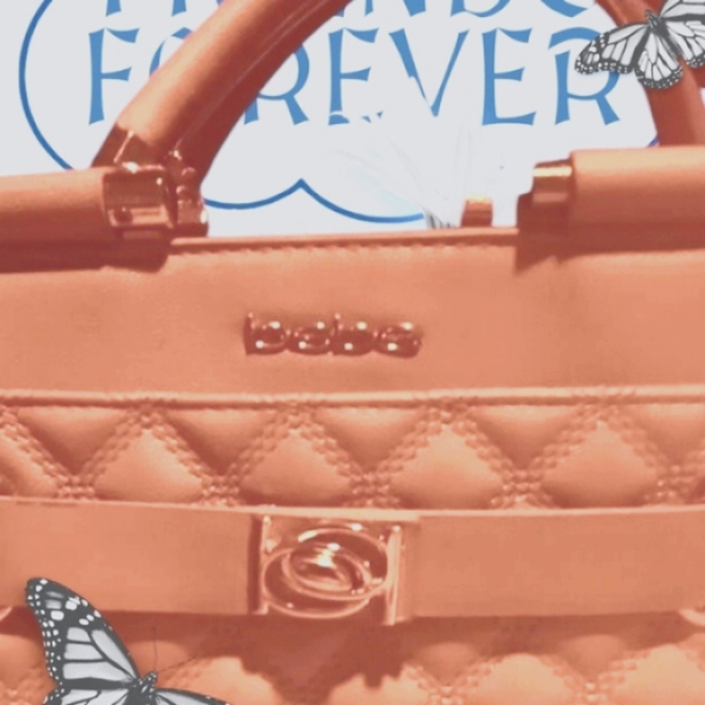 Bebe Orange Quilted Women's Bag